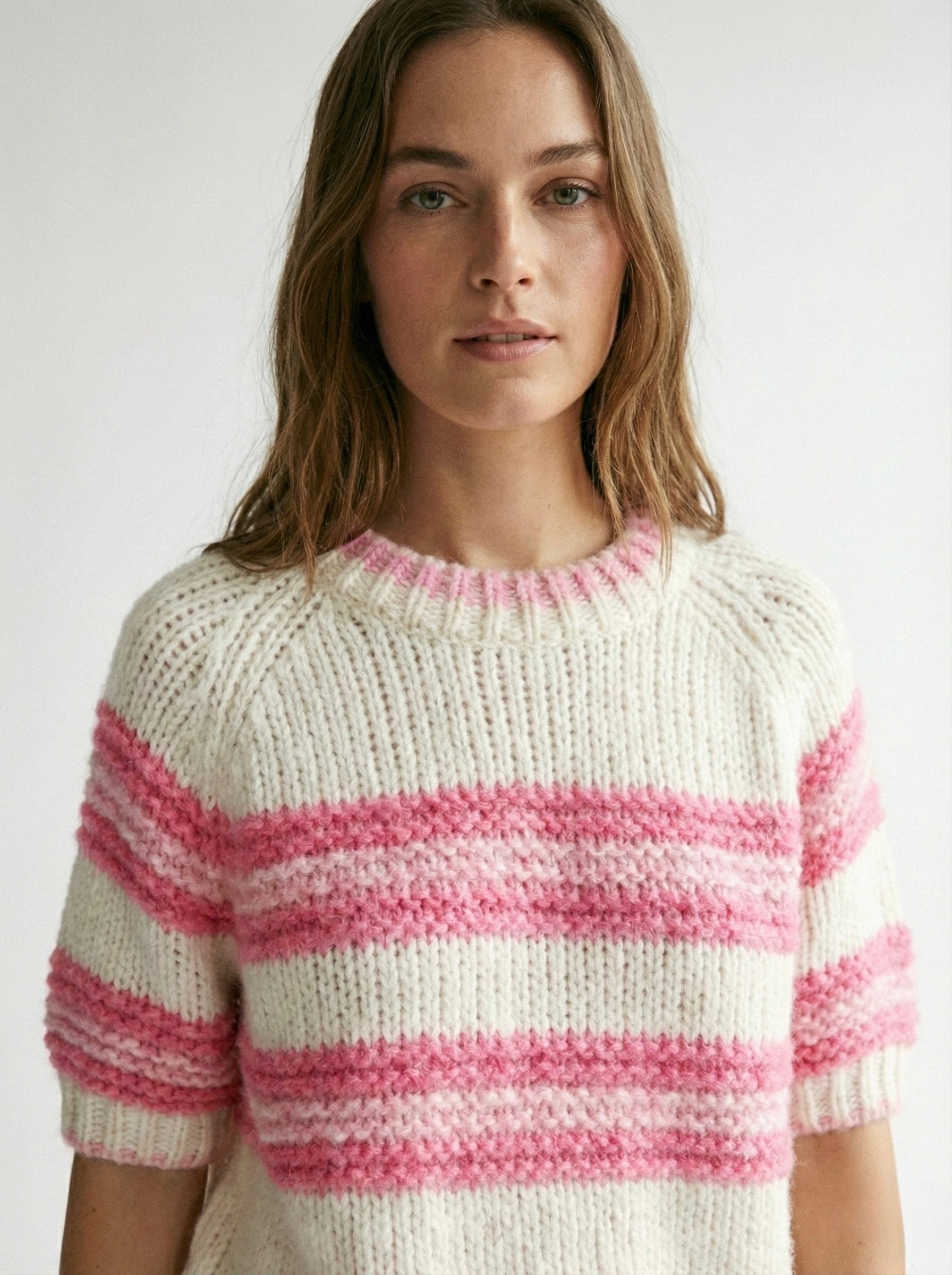 The Sunday Stroll Knit Sweater- Pink