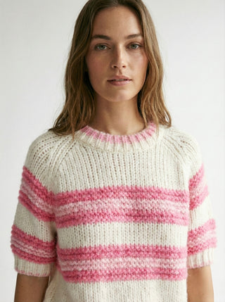The Sunday Stroll Knit Sweater- Pink