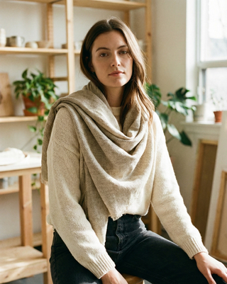 The Classic Herringbone Wool-Blend Wrap