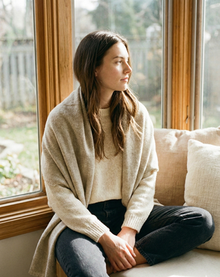 The Classic Herringbone Wool-Blend Wrap