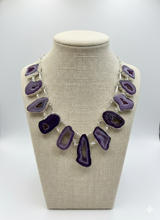 The  Amethyst Earth Geode Statement Collar