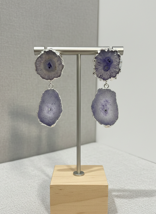 Solar Earrings – Deep Amethyst
