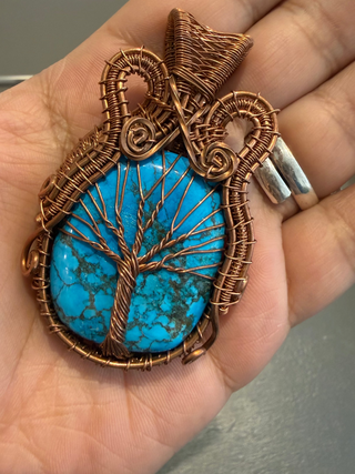 The Ethereal Roots Turquoise Pendant
