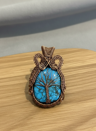 The Ethereal Roots Turquoise Pendant