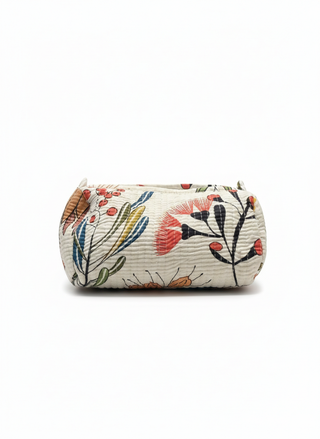 Protea Bloom Quilted Cosmetic Bag