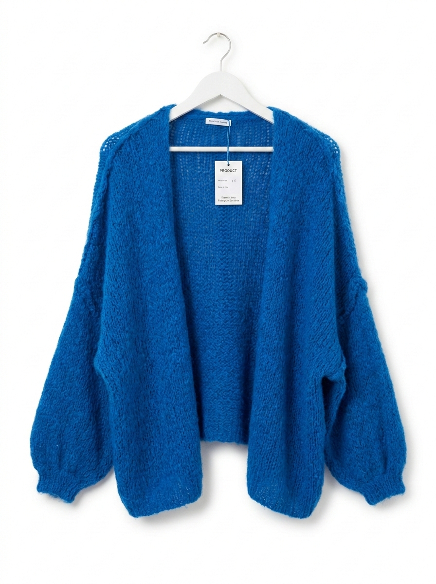 The Azure Oversized Mohair-Blend Cardigan