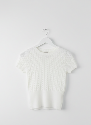 Pointelle Knit Crop Top