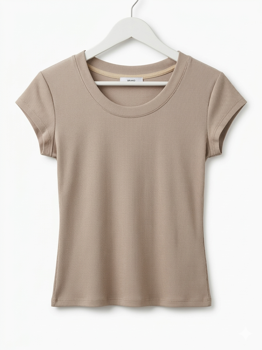The Ribbed Second-Skin Tee Collection: Essential Basics