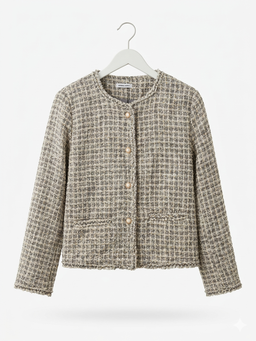 Aurelia Metallic Check Tweed Lady Jacket
