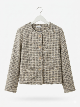Aurelia Metallic Check Tweed Lady Jacket