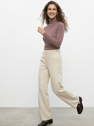 The Elara Striped Turtleneck