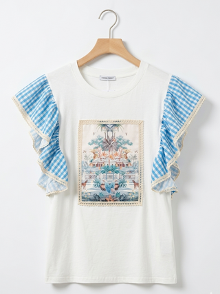 Tropical Oasis Ruffle Tee