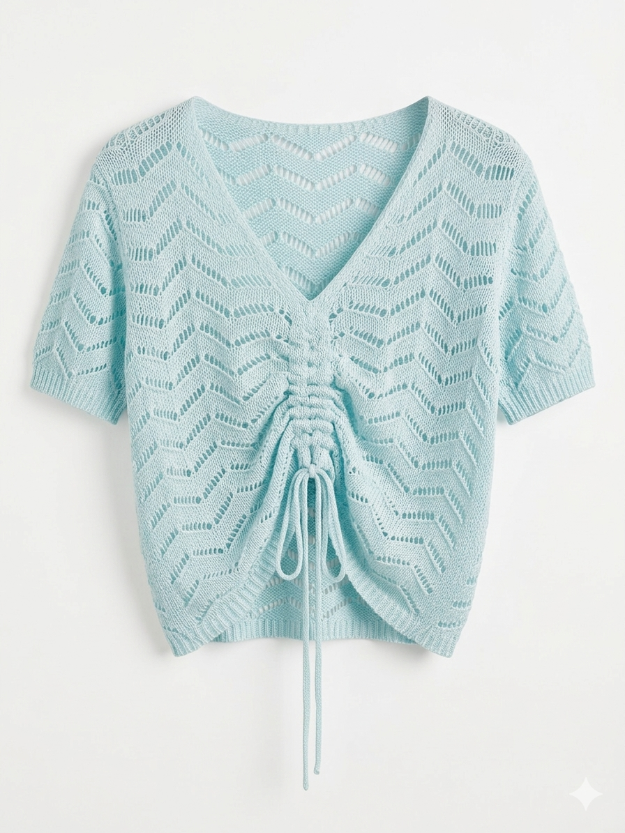 Seraphina Butterfly Pointelle Top
