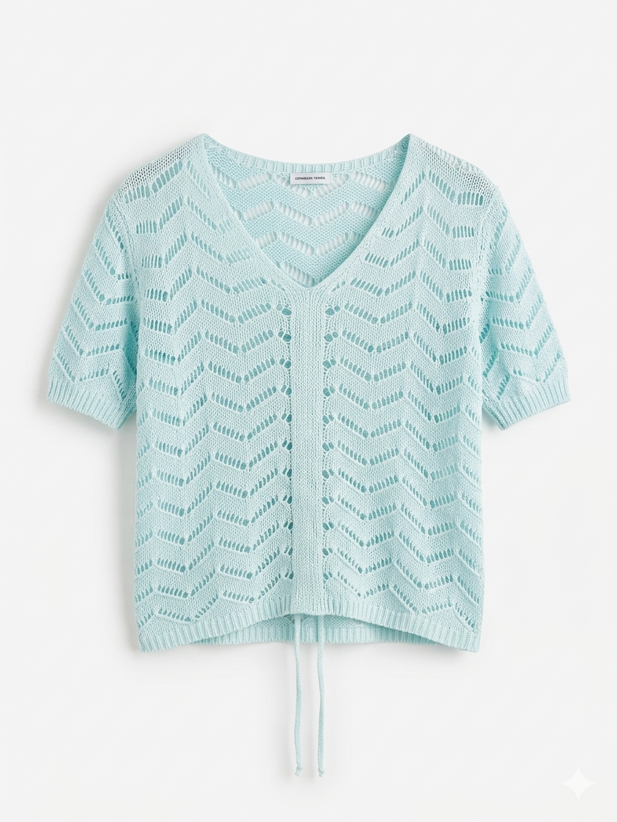 Seraphina Butterfly Pointelle Top