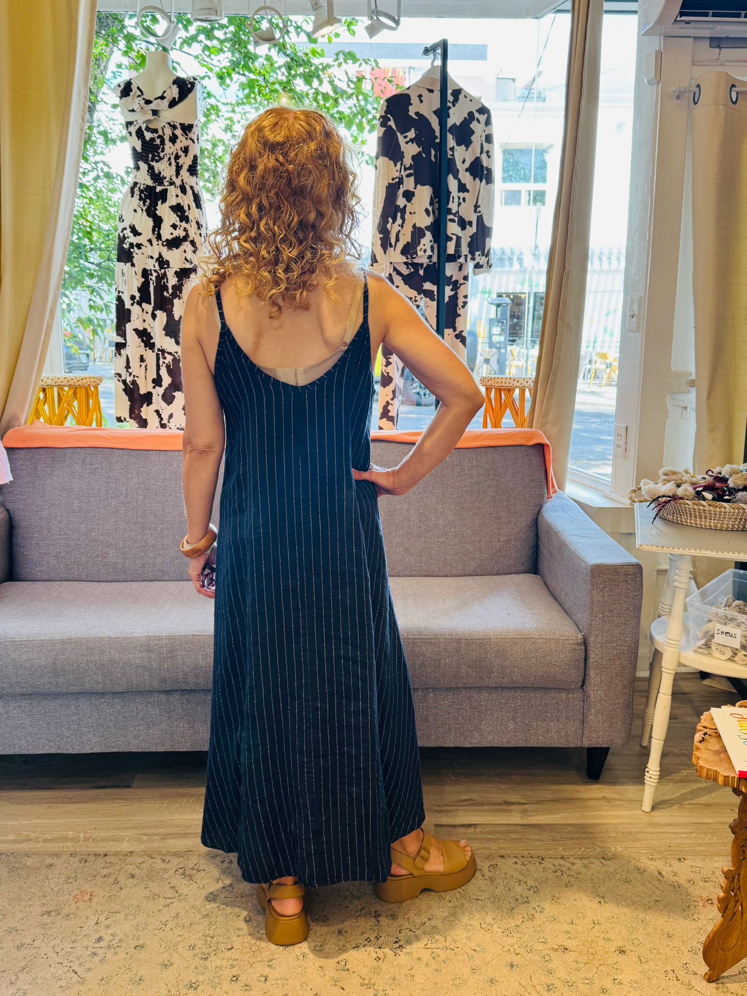 Mediterranean Muse Italian Linen Maxi Dress