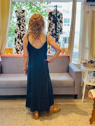 Mediterranean Muse Italian Linen Maxi Dress