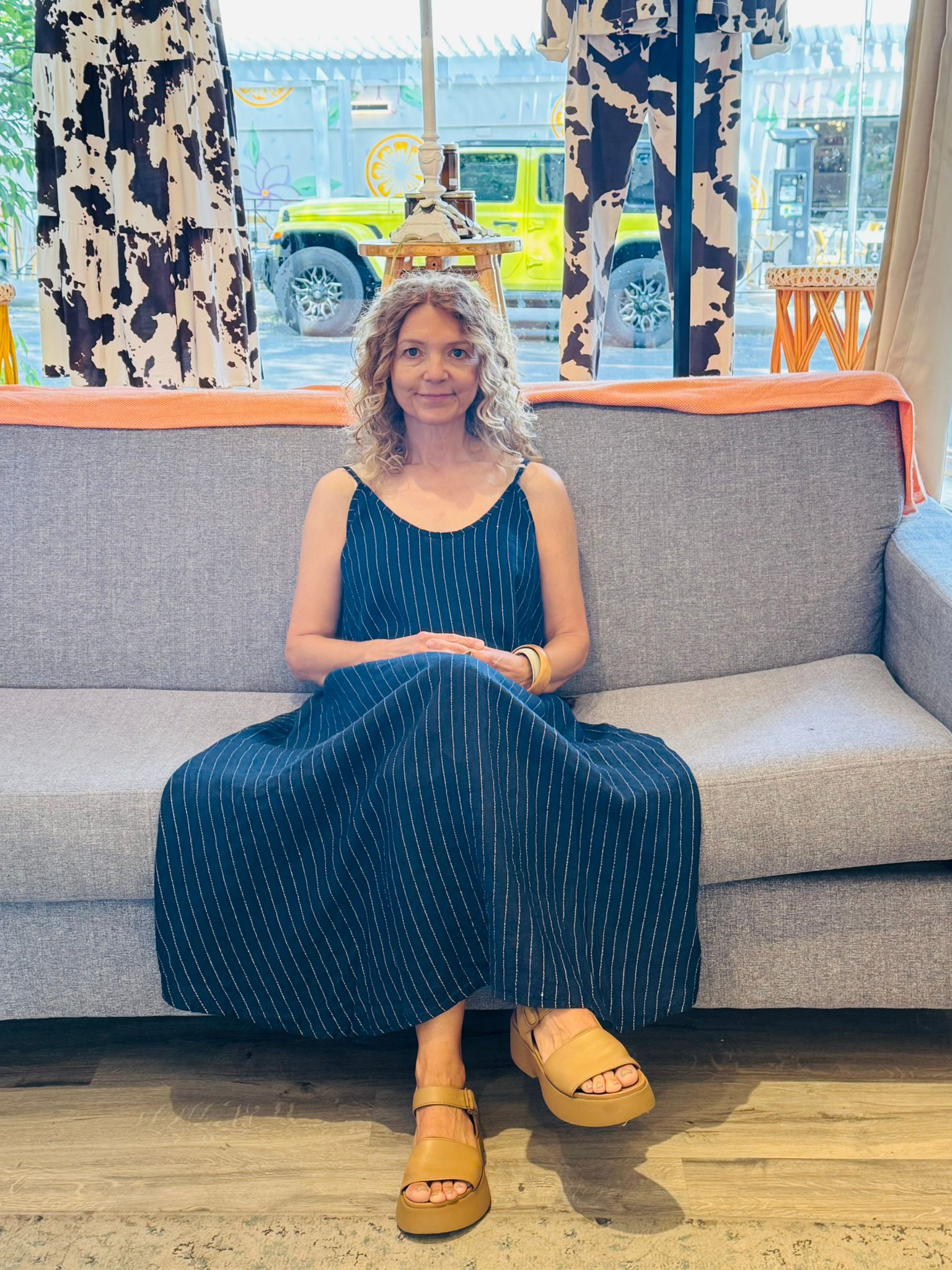 Mediterranean Muse Italian Linen Maxi Dress
