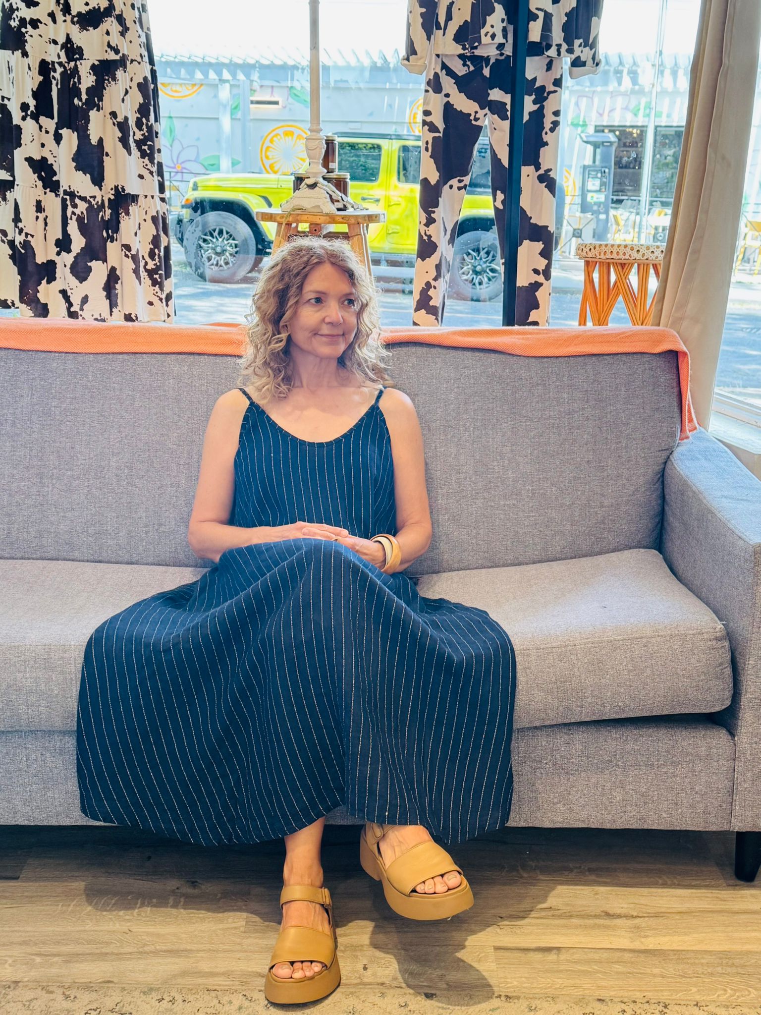 Mediterranean Muse Italian Linen Maxi Dress