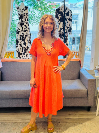 Sienna Sunset Italian Cotton Dress