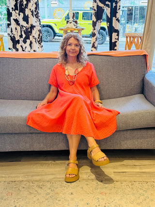 Sienna Sunset Italian Cotton Dress