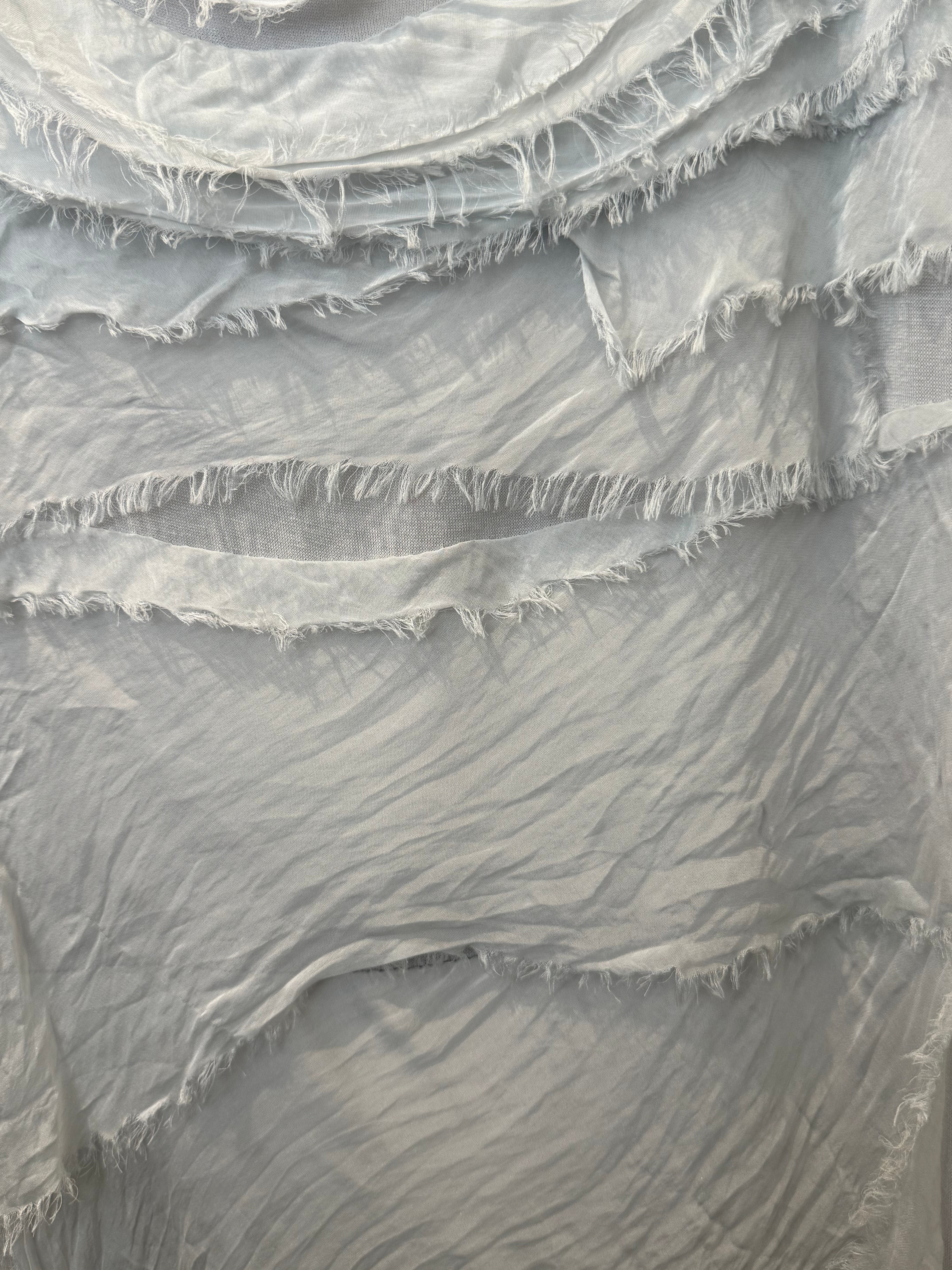 Positano Tiered Short Silk Maxi Dress- Smocked white