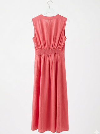 The Riviera Split-Front Jumpsuit- Guava