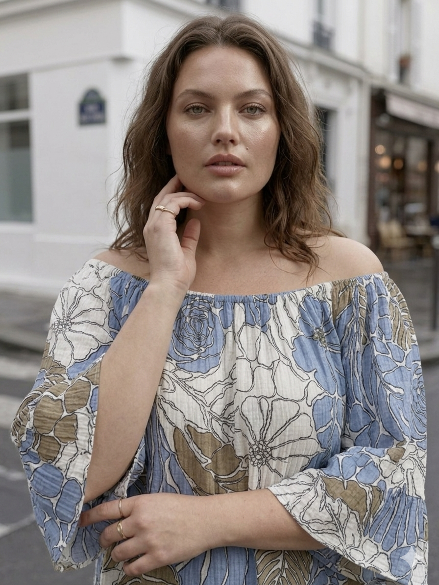 Elowen Floral Off-the-Shoulder Midi Dress