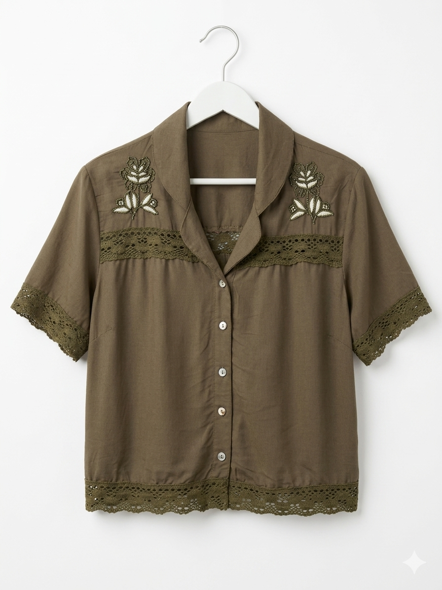 The Sage Embroidered Resort Shirt