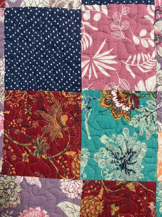 Bohemian Reversible Patchwork Quilt- Queen Size