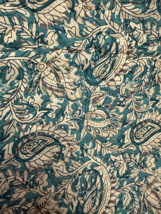 Artisan Reversible Queen Size Cotton Quilt – Midnight Paisley & Pastel Patchwork