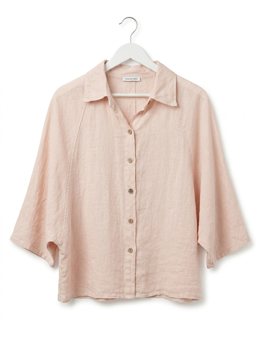 The Lucia Over-shirt- Petal Pink