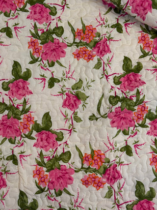 Rose Garden Handmade Patchwork Quilt- Queen