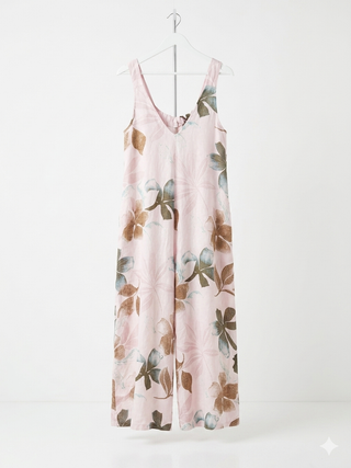 ROSA PALM LINEN JUMPSUIT