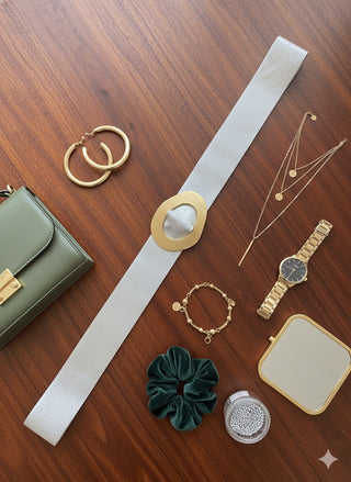 The Florentine Cinch Belt- Sparkling Silver