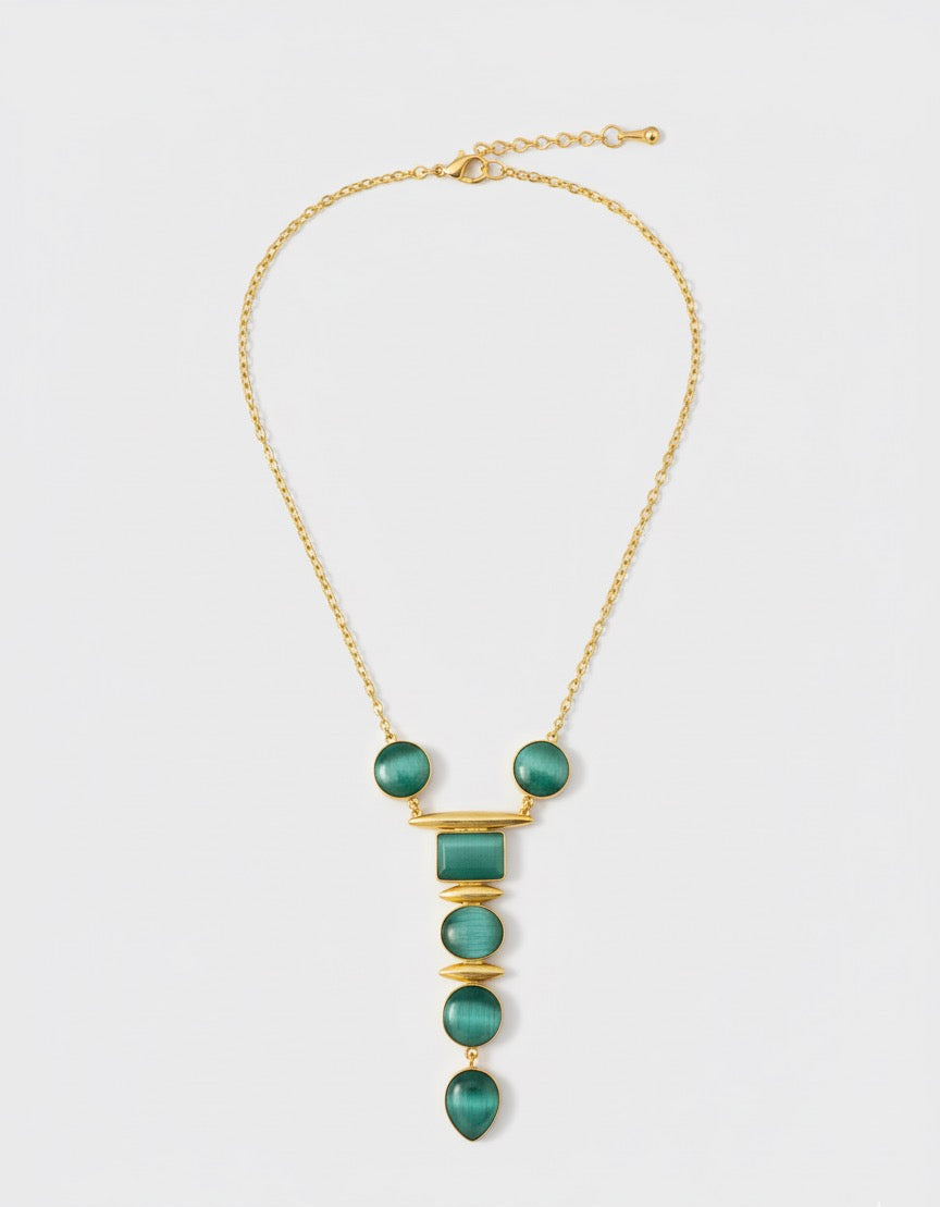 The Verdant Meridian Necklace Set
