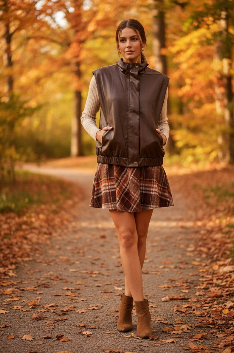 The Maverick Faux Leather Vest