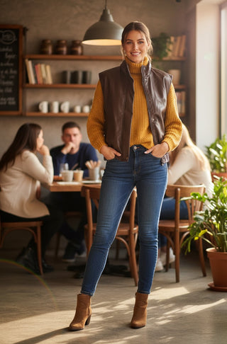 The Maverick Faux Leather Vest