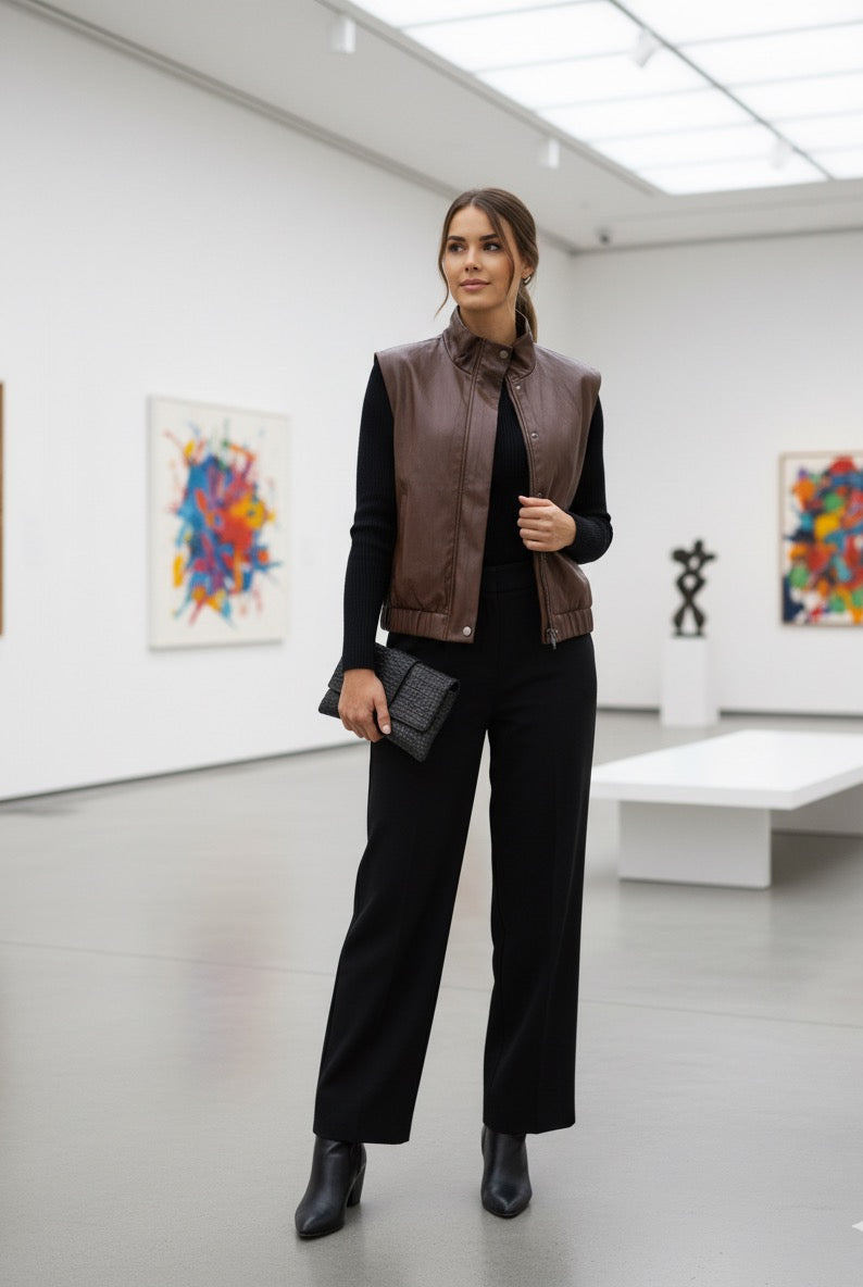 The Maverick Faux Leather Vest