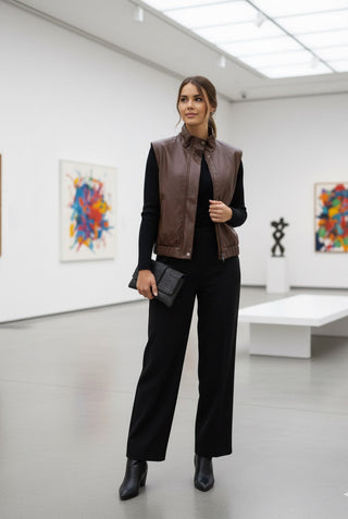 The Maverick Faux Leather Vest