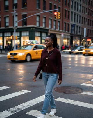 The Coastal Sunset Cardigan- Burgundy