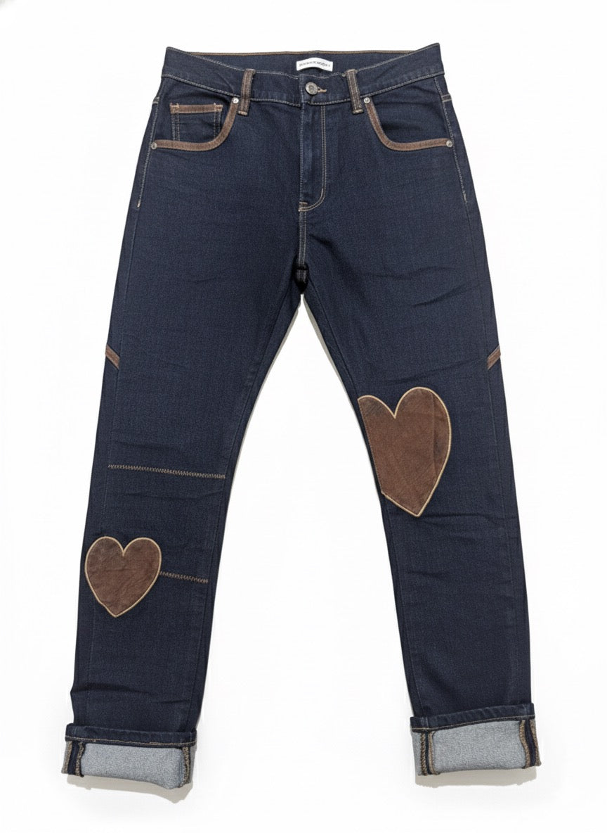 Cross-Your-Heart Straight Leg Denim