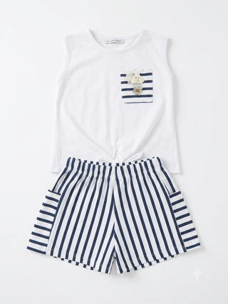 The Beatrice Stripe Short Set
