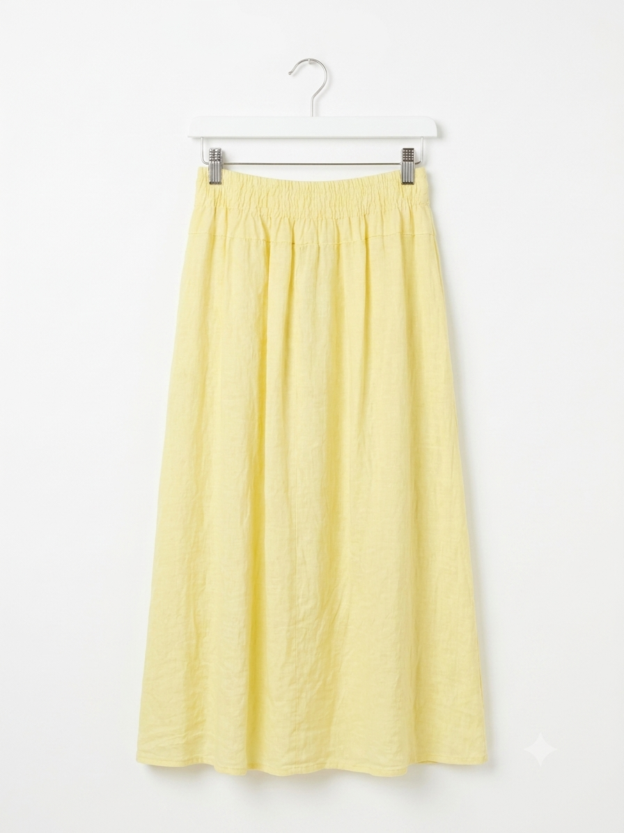 Limoncello Linen Maxi Skirt
