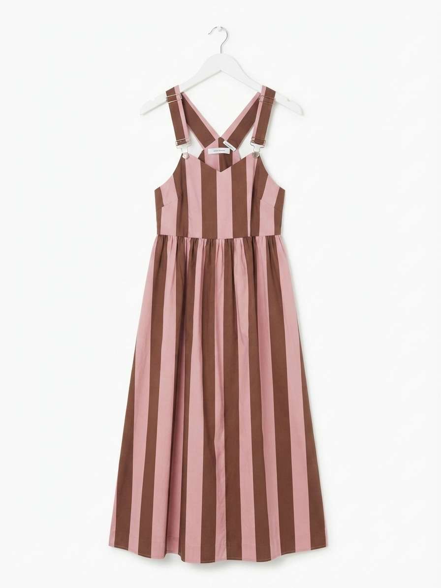 The Marina Striped Pinafore Dress