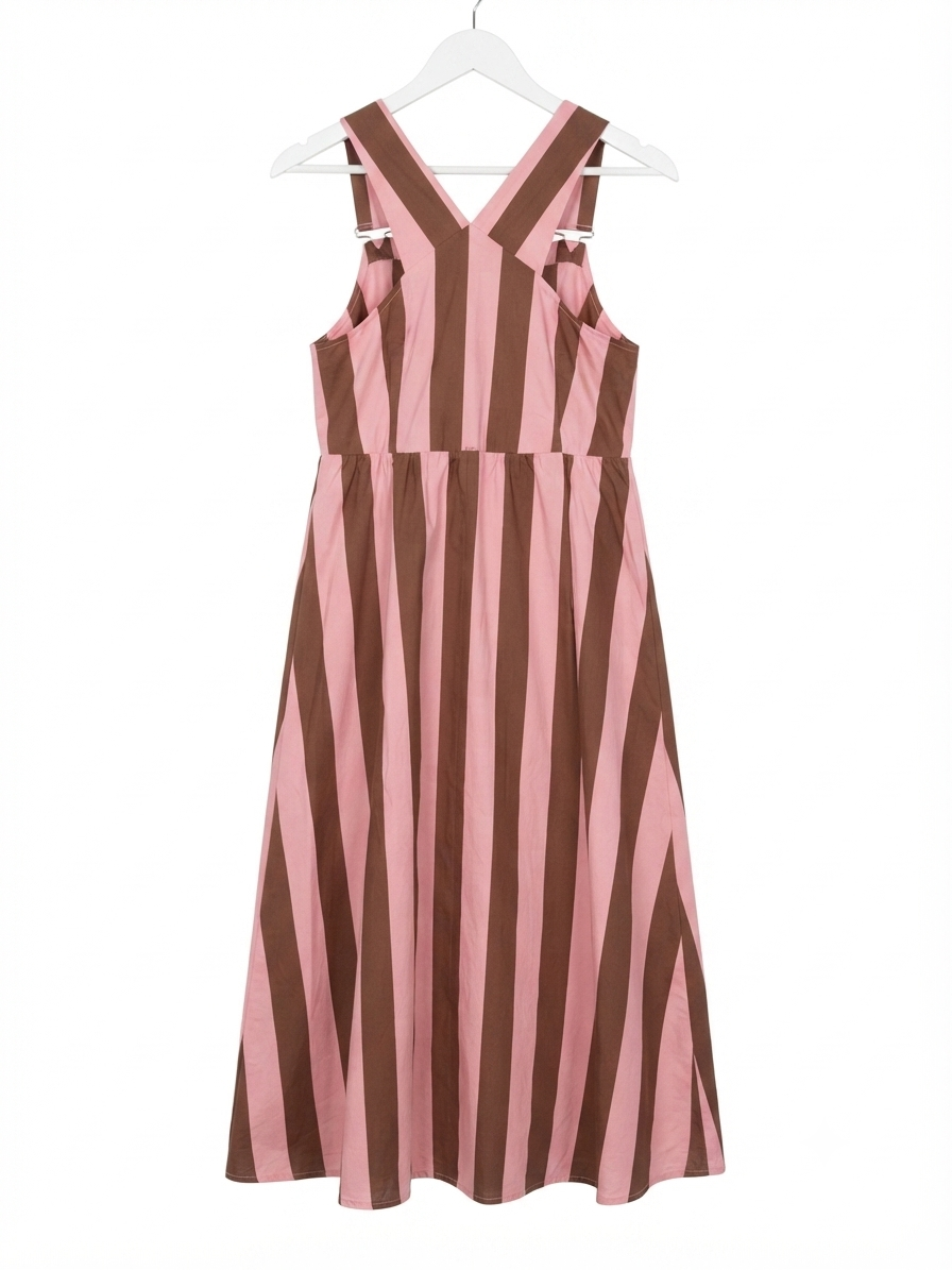 The Marina Striped Pinafore Dress