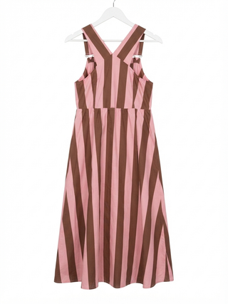 The Marina Striped Pinafore Dress