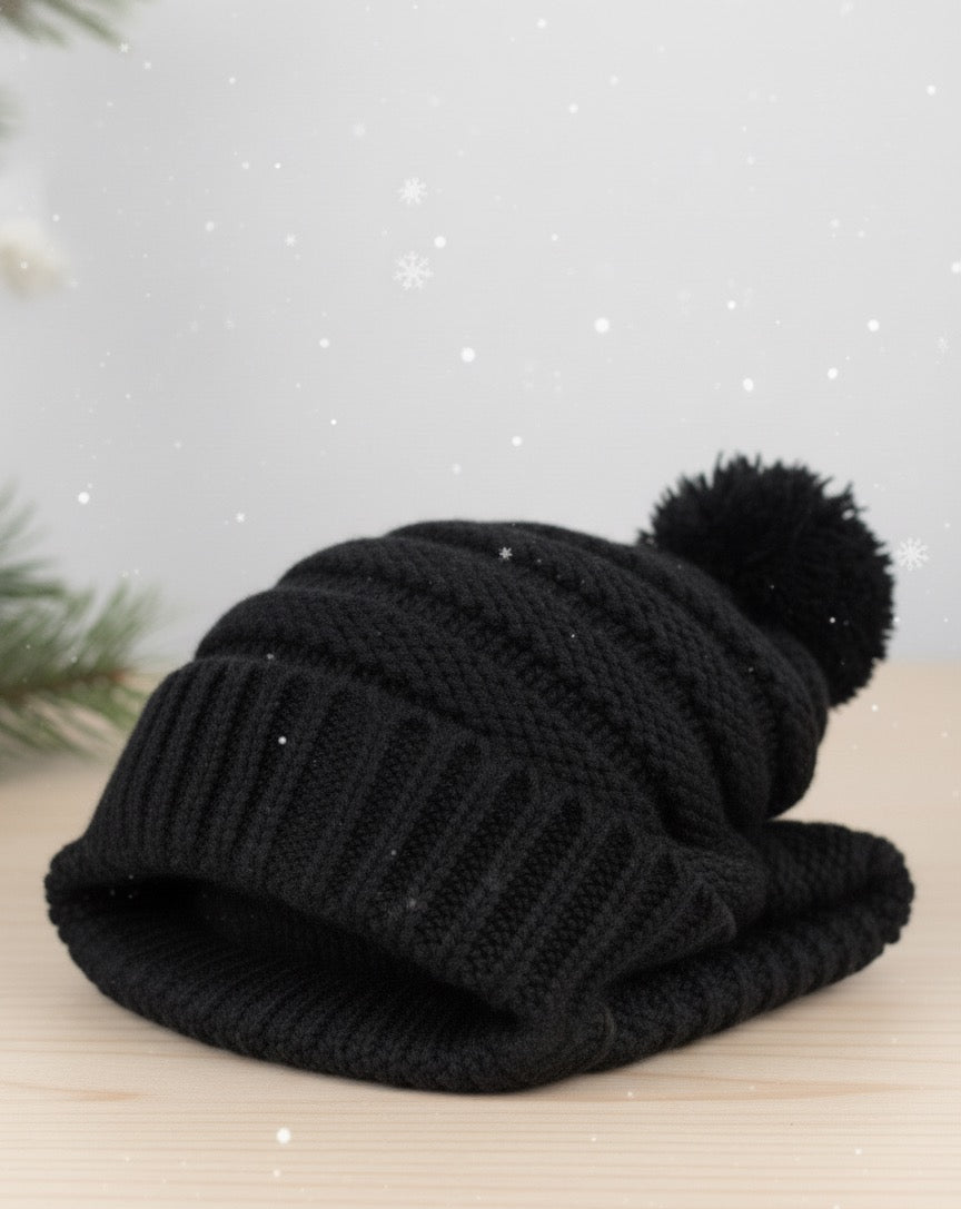 Peak Beanie with Pom