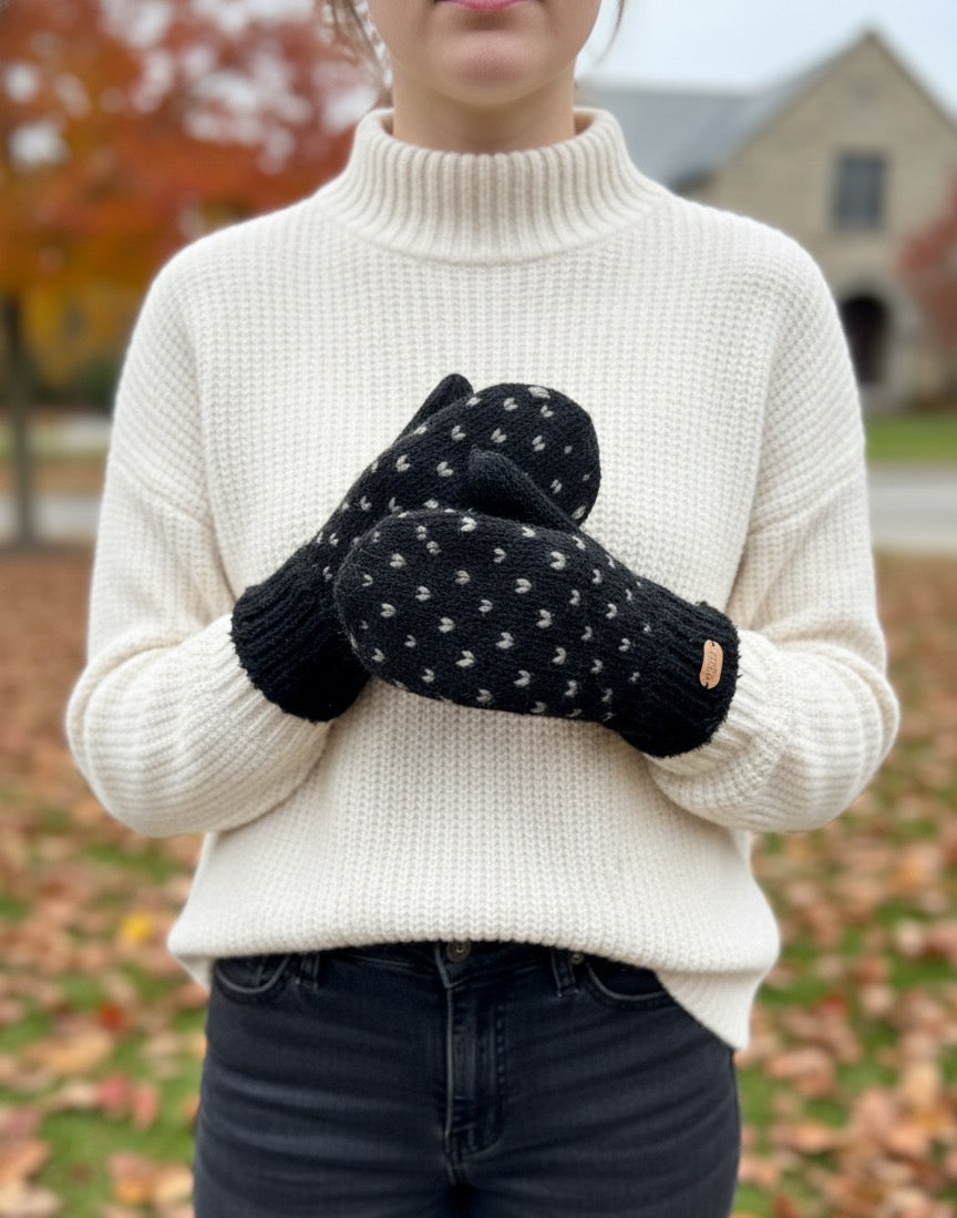 Cozy Organic Merino Wool Knit Mittens