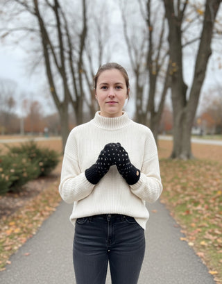 Cozy Organic Merino Wool Knit Mittens