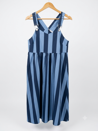 The Marina Stripe Pinafore Dress